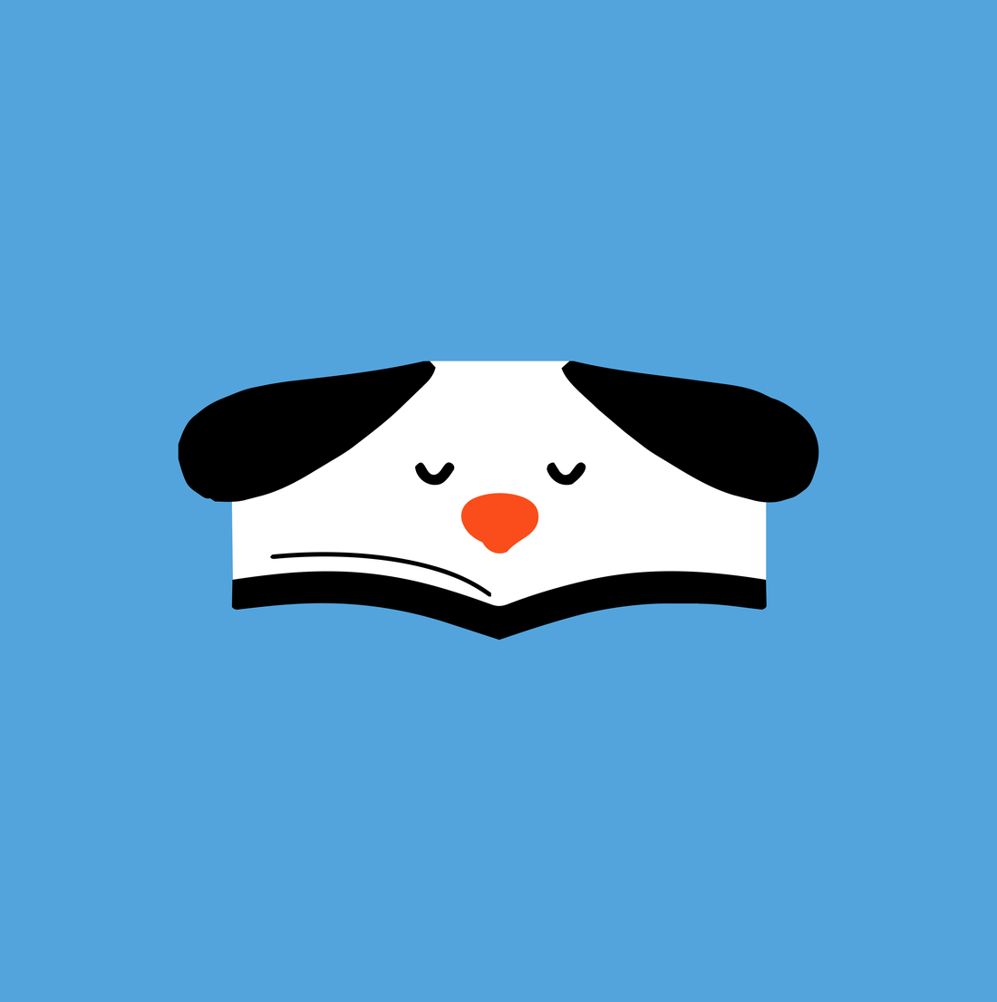 One Dot Library poster — an open book with a single orange dot